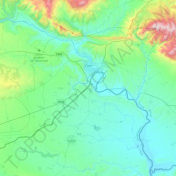 Cizre topographic map, elevation, terrain