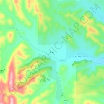 Fruto topographic map, elevation, terrain