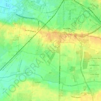 La Tranchée topographic map, elevation, terrain