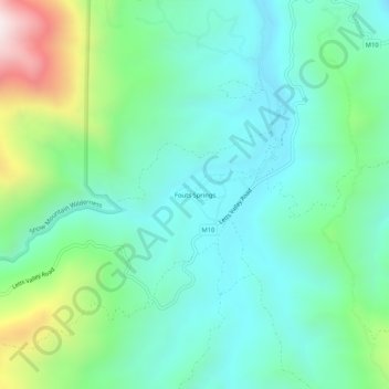 Fouts Springs topographic map, elevation, terrain