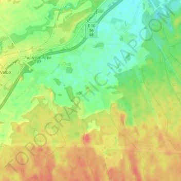 Allmänninge topographic map, elevation, terrain