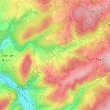 Grand Bru topographic map, elevation, terrain
