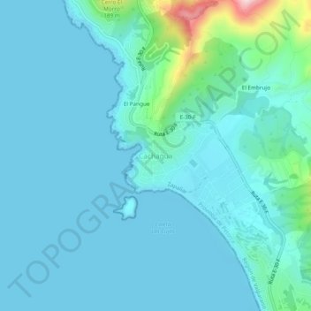 Cachagua topographic map, elevation, terrain