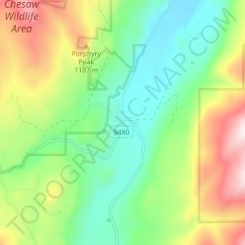 Chesaw topographic map, elevation, terrain