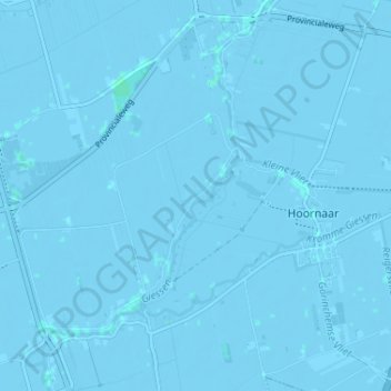 Overslingeland topographic map, elevation, terrain