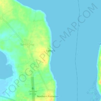 Canlayog topographic map, elevation, terrain