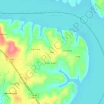Wes topographic map, elevation, terrain