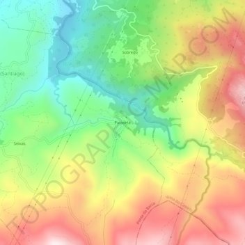 Paradela topographic map, elevation, terrain