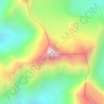 Mount Ulysses topographic map, elevation, terrain