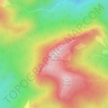 The Viking topographic map, elevation, terrain