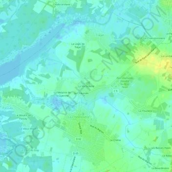La Michelleire topographic map, elevation, terrain