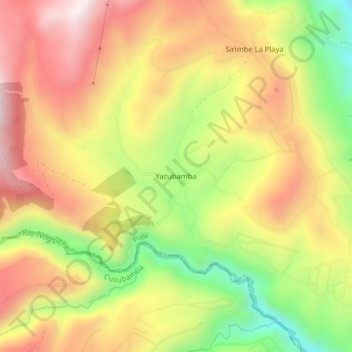 Yacubamba topographic map, elevation, terrain
