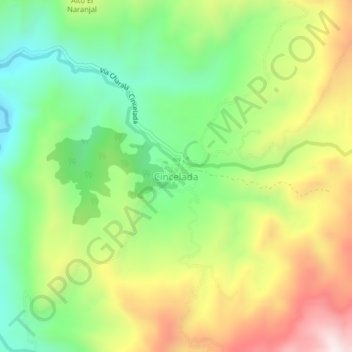 Cincelada topographic map, elevation, terrain