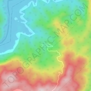 Kalache topographic map, elevation, terrain