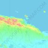 Wewak District topographic map, elevation, terrain