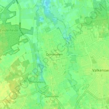 Dommelen topographic map, elevation, terrain