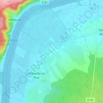 Hameau du Plessis topographic map, elevation, terrain
