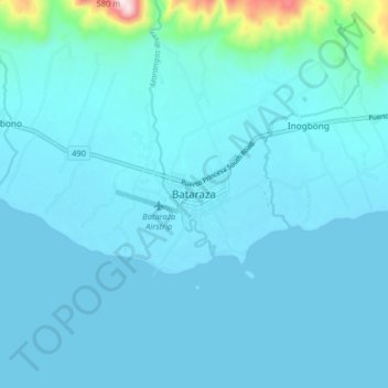 Bataraza topographic map, elevation, terrain
