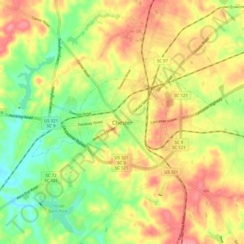Chester topographic map, elevation, terrain