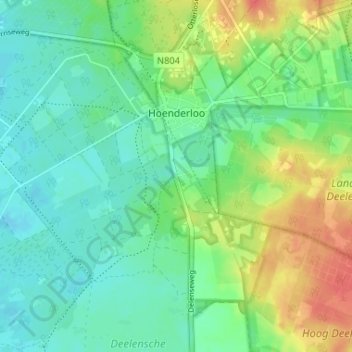 Hoog-Baarlo topographic map, elevation, terrain