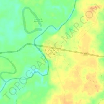 Rosario del Yata topographic map, elevation, terrain