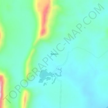 Bonito topographic map, elevation, terrain