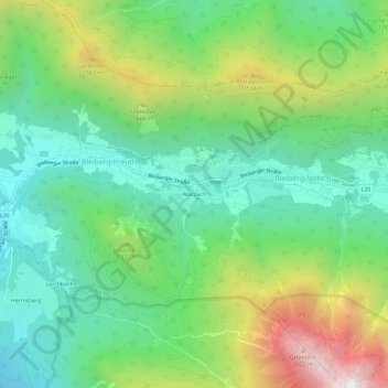Wurzach topographic map, elevation, terrain