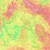 Haßberge topographic map, elevation, terrain
