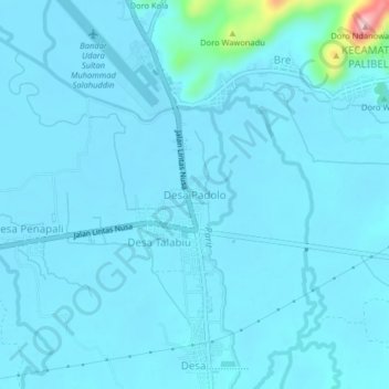 Desa Padolo topographic map, elevation, terrain