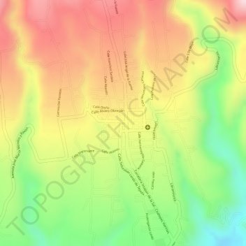 Coatepec Harinas topographic map, elevation, terrain