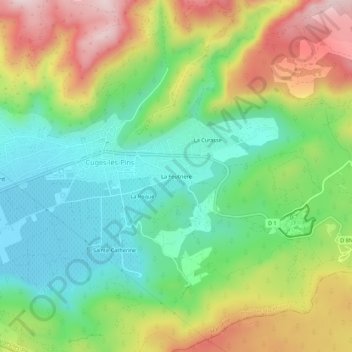 La Feutrière topographic map, elevation, terrain