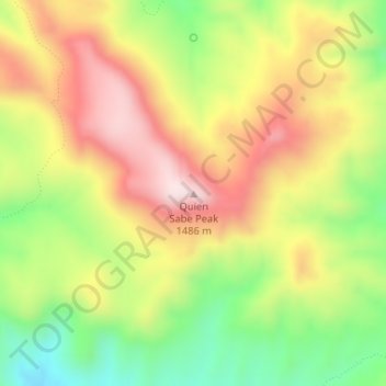 Quien Sabe Peak topographic map, elevation, terrain