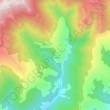 Feitús topographic map, elevation, terrain