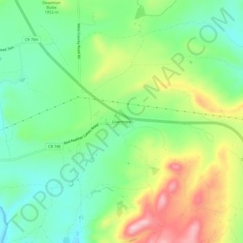 Livermore topographic map, elevation, terrain