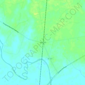 Warsaw topographic map, elevation, terrain