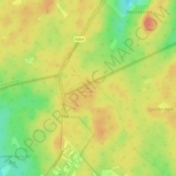 Waterberg topographic map, elevation, terrain