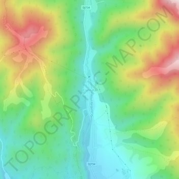 Pojorâta topographic map, elevation, terrain