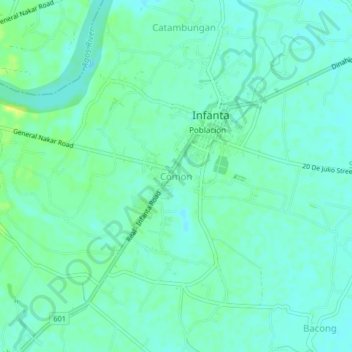 Comon topographic map, elevation, terrain