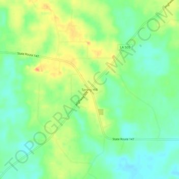 Spring Hill topographic map, elevation, terrain