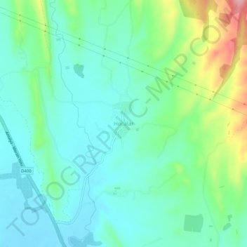 Hocalar topographic map, elevation, terrain