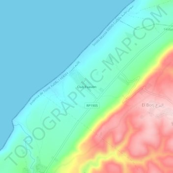 Club Evasion topographic map, elevation, terrain