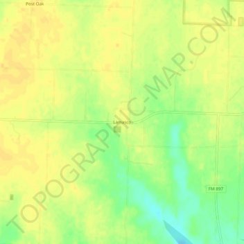 Lamasco topographic map, elevation, terrain
