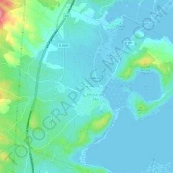 Les Cabanes topographic map, elevation, terrain