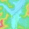 Along topographic map, elevation, terrain