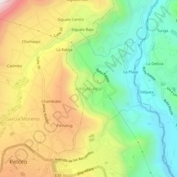 Ambabaquí topographic map, elevation, terrain