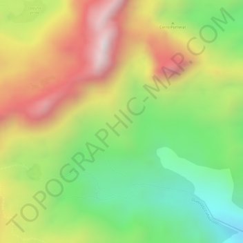 Cañaveral topographic map, elevation, terrain