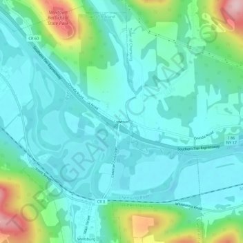 Lowman topographic map, elevation, terrain