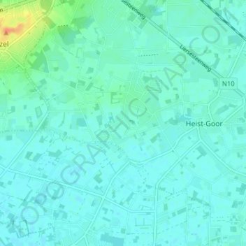 Achterheide topographic map, elevation, terrain