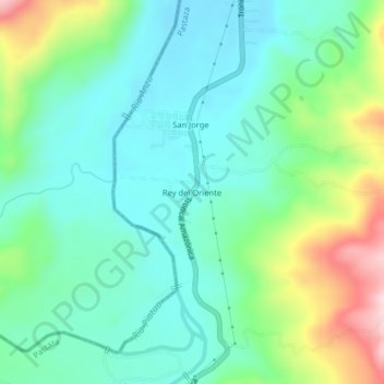 Rey del Oriente topographic map, elevation, terrain