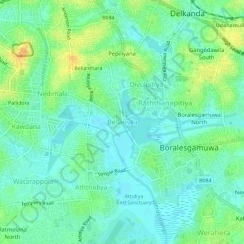 Bellanvila topographic map, elevation, terrain